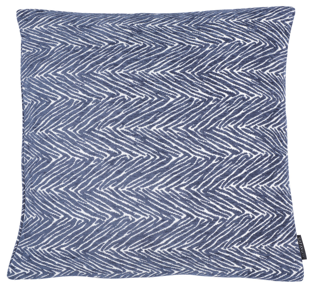 Brylie Pillow - Ultra-Soft Chevron Design in Blue & White for Chic Contemporary Home Decor 18"x18"