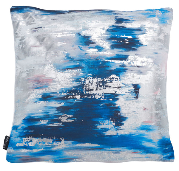 Andrine Pillow - Stunning Ocean-Inspired Design in Blue and Silver, Perfect for Modern Interiors