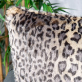 Faux Black Leopard Pillow