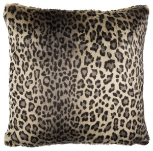 Faux Black Leopard Pillow