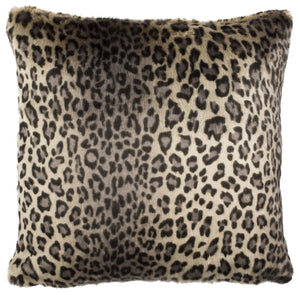 Faux Black Leopard Pillow