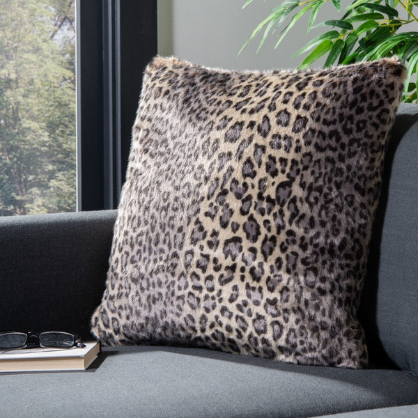 Faux Black Leopard Pillow