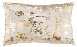 Safavieh Edmee Metallic Pillow Beige / Gold Viscose/Cotton/Poly Fil PLS881A-1236