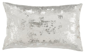 Safavieh Edmee Metallic  Pillow Light Grey/Silver Viscose/Cotton PLS881B-2424