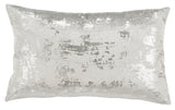 Safavieh Edmee Metallic  Pillow Light Grey/Silver Viscose/Cotton PLS881B-2424