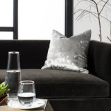 Safavieh Edmee Metallic  Pillow Light Grey/Silver Viscose/Cotton PLS881B-2424