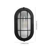 Safavieh Elora Outdoor Wall Sconce -Set Of 2 Textured Black Metal / Glass PLT4021A-SET2