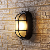 Safavieh Elora Outdoor Wall Sconce -Set Of 2 Textured Black Metal / Glass PLT4021A-SET2