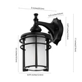 Safavieh Adisyn Outdoor Wall Sconce -Set Of 2 Black Metal / Glass PLT4025A-SET2