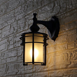 Safavieh Adisyn Outdoor Wall Sconce -Set Of 2 Black Metal / Glass PLT4025A-SET2