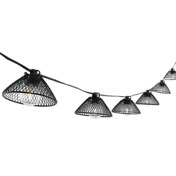 Safavieh Junia Led Outdoor String Lights Black Metal/Glass/Plastic PLT4048A