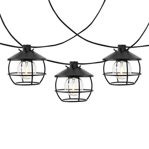 Safavieh Agitha Led Outdoor String Lights Black Plastic/Metal PLT4051A