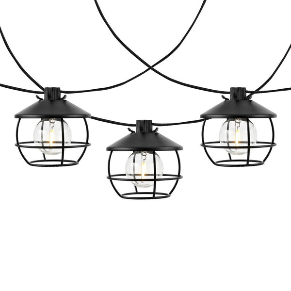 Safavieh Agitha Led Outdoor String Lights Black Plastic/Metal PLT4051A