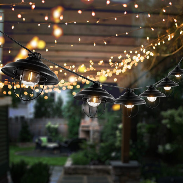 Safavieh Aislin Led Outdoor String Lights Black Plastic/Metal PLT4052A