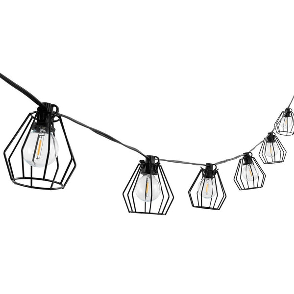 Safavieh Bowne Led Outdoor String Lights Black Plastic/Metal PLT4053A