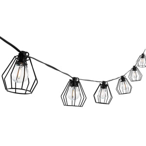 Safavieh Bowne Led Outdoor String Lights Black Plastic/Metal PLT4053A