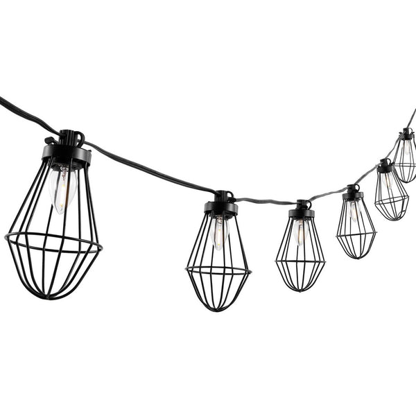 Safavieh Ellina Led Outdoor String Lights Black Plastic/Metal PLT4054A