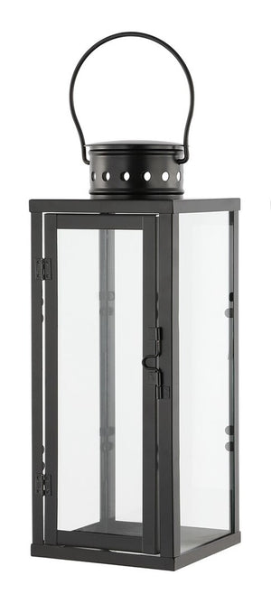 Safavieh Lorient Outdoor Lantern -Set Of 2 Black Metal / Glass PLT4068A-SET2