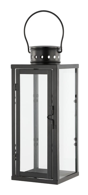 Safavieh Lorient Outdoor Lantern -Set Of 2 Black Metal / Glass PLT4069A-SET2