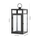 Safavieh Fraleigh Outdoor Lantern -Set Of 2 Black Metal / Glass PLT4073A-SET2