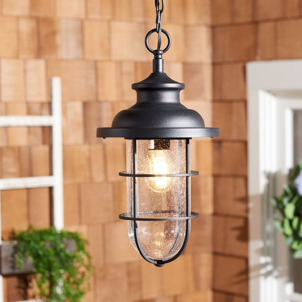 Safavieh Adelle Outdoor Pendant Black 50% Steel+50% Glass PLT7013A