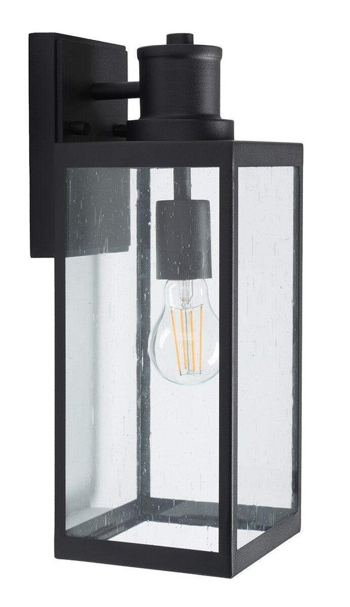 Safavieh Agni Outdoor Wall Sconce -Set Of 2 Black 20% Steel+80% Glass PLT7014A-SET2