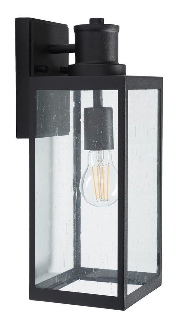 Safavieh Agni Outdoor Wall Sconce -Set Of 2 Black 20% Steel+80% Glass PLT7014A-SET2
