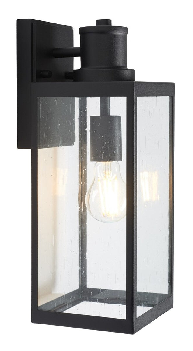 Safavieh Agni Outdoor Wall Sconce -Set Of 2 Black 20% Steel+80% Glass PLT7014A-SET2