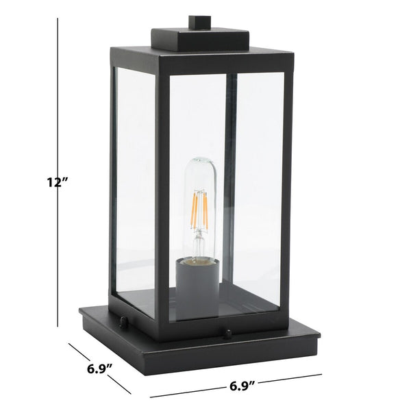 Safavieh Rinnah Outdoor Table Lamp Black 50% Steel+50% Glass PLT7037A