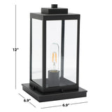 Safavieh Rinnah Outdoor Table Lamp Black 50% Steel+50% Glass PLT7037A