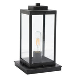 Safavieh Rinnah Outdoor Table Lamp Black 50% Steel+50% Glass PLT7037A