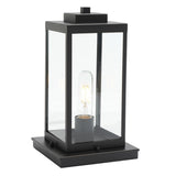 Safavieh Rinnah Outdoor Table Lamp Black 50% Steel+50% Glass PLT7037A