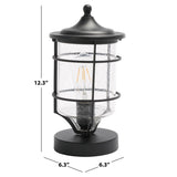 Safavieh Rueda Outdoor Table Lamp Black 50% Steel+50% Glass PLT7041A