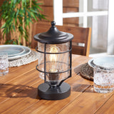 Safavieh Rueda Outdoor Table Lamp Black 50% Steel+50% Glass PLT7041A