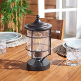 Safavieh Rueda Outdoor Table Lamp Black 50% Steel+50% Glass PLT7041A