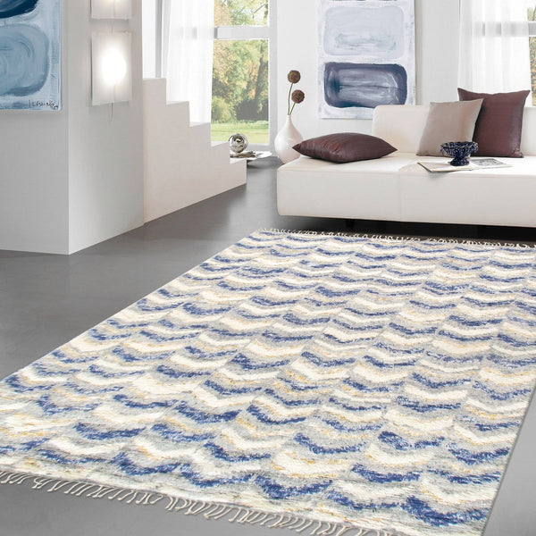 Pasargad Casablanca Moroccan Collection Hand-Knotted Wool Area Rug PM-196 5x8-PASARGAD