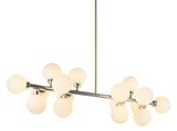 Bethel Chrome Chandelier in Metal & Glass