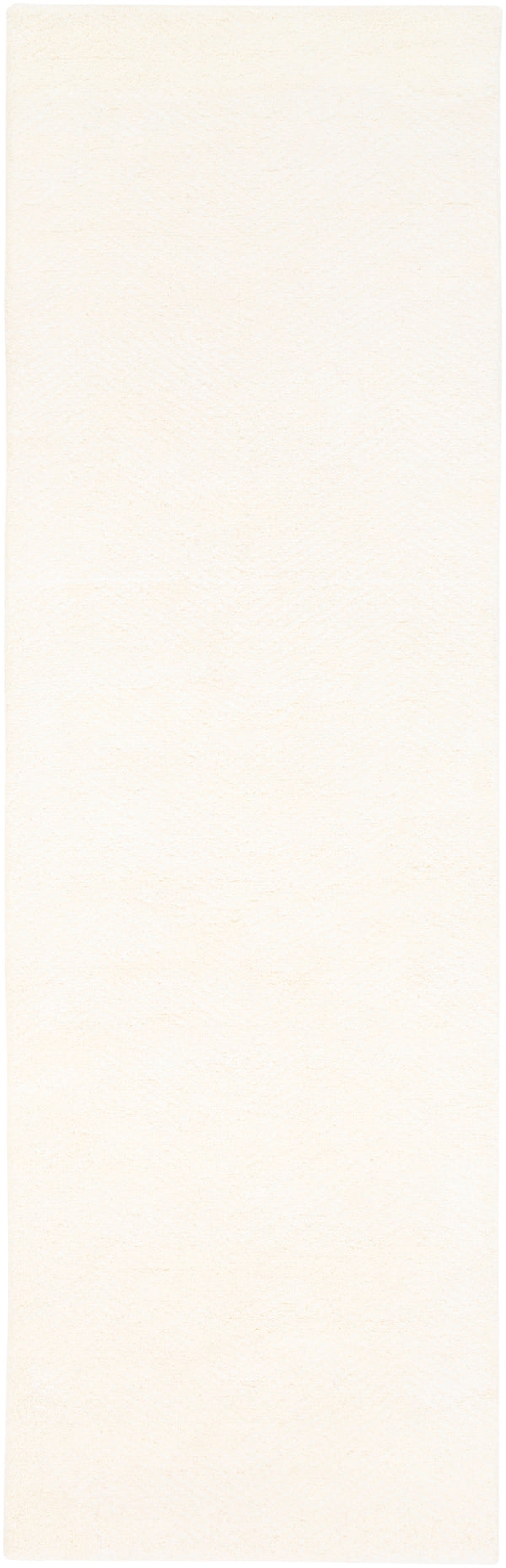 Parma PMA-2301 Modern Viscose, Wool Rug PMA2301-268 Cream, Ivory 50% Viscose, 50% Wool 2'6" x 8'