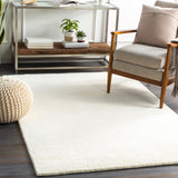 Parma PMA-2301 Modern Viscose, Wool Rug PMA2301-912 Cream, Ivory 50% Viscose, 50% Wool 9' x 12'