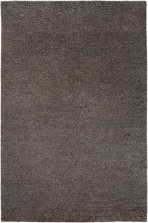 Parma PMA-2302 Modern Viscose, Wool Rug PMA2302-912 Charcoal, White 50% Viscose, 50% Wool 9' x 12'