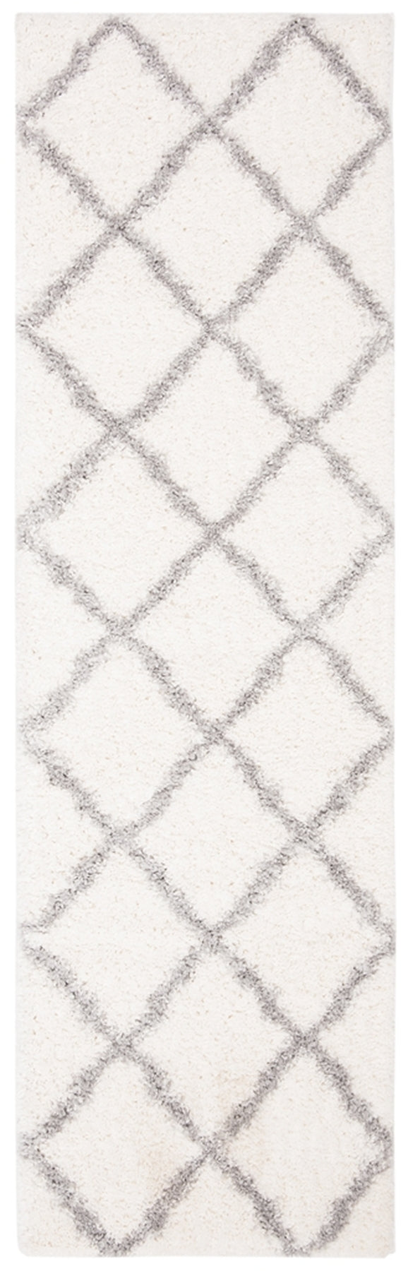 Parma Shag 521 Shag & Flokati Power Loomed Polypropylene Pile Rug Cream / Grey