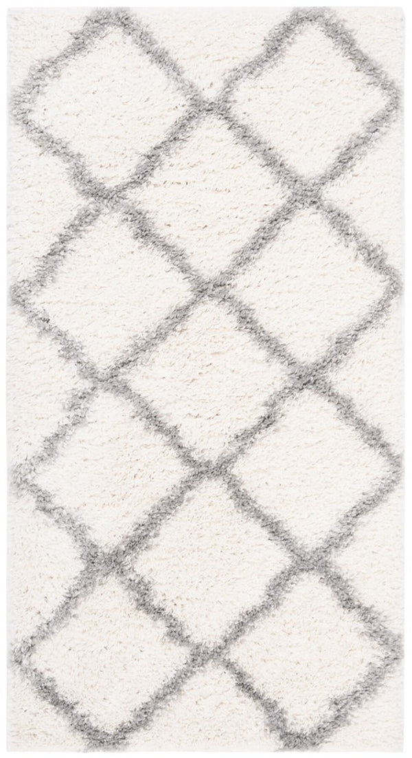 Parma Shag 521 Shag & Flokati Power Loomed Polypropylene Pile Rug Cream / Grey