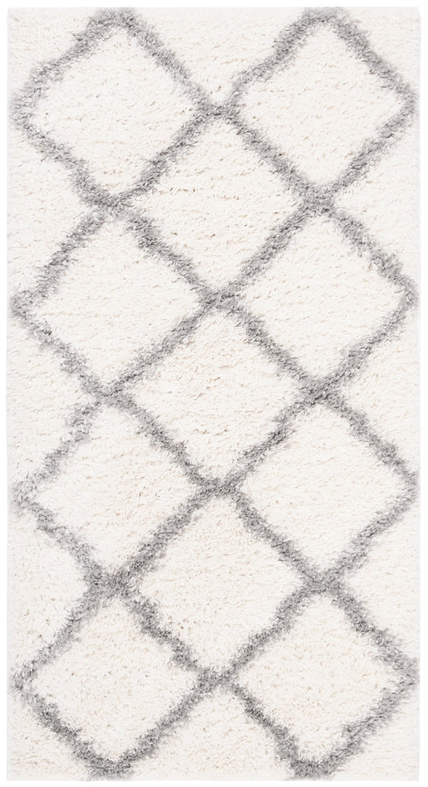 Parma Shag 521 Shag & Flokati Power Loomed Polypropylene Pile Rug Cream / Grey