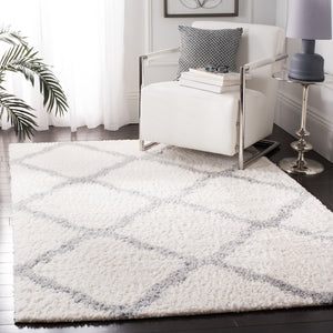 Parma Shag 521 Shag & Flokati Power Loomed Polypropylene Pile Rug Cream / Grey