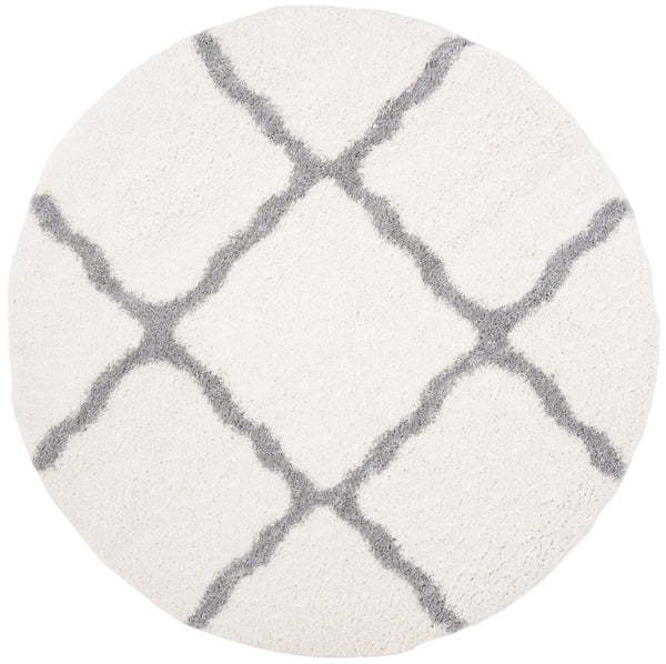 Parma Shag 521 Shag & Flokati Power Loomed Polypropylene Pile Rug Cream / Grey