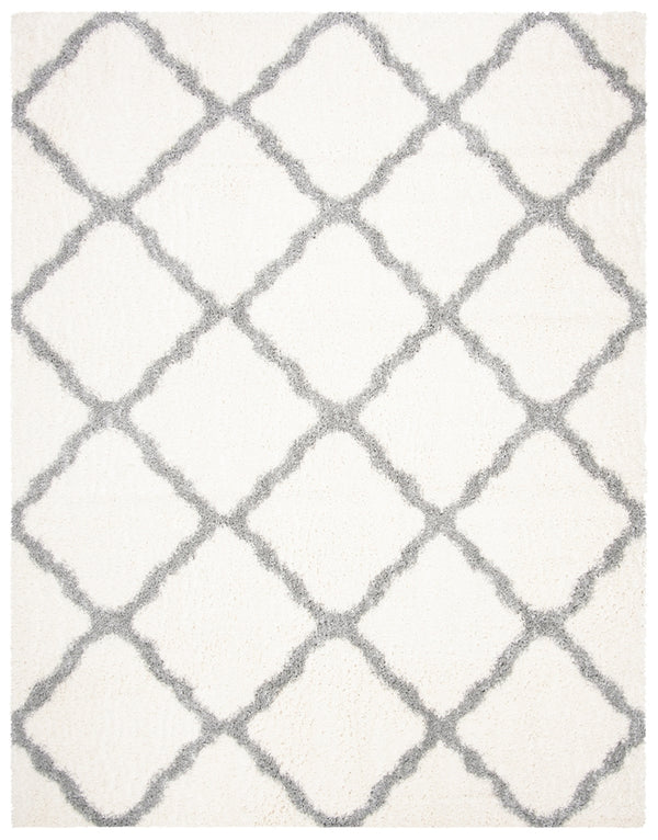 Parma Shag 521 Shag & Flokati Power Loomed Polypropylene Pile Rug Cream / Grey