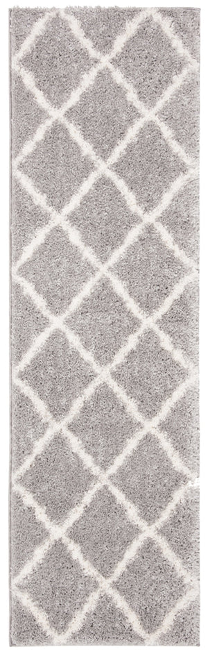 Parma Shag 521 Shag & Flokati Power Loomed Polypropylene Pile Rug Grey / Cream