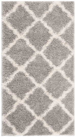Parma Shag 521 Shag & Flokati Power Loomed Polypropylene Pile Rug Grey / Cream