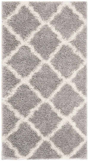 Parma Shag 521 Shag & Flokati Power Loomed Polypropylene Pile Rug Grey / Cream