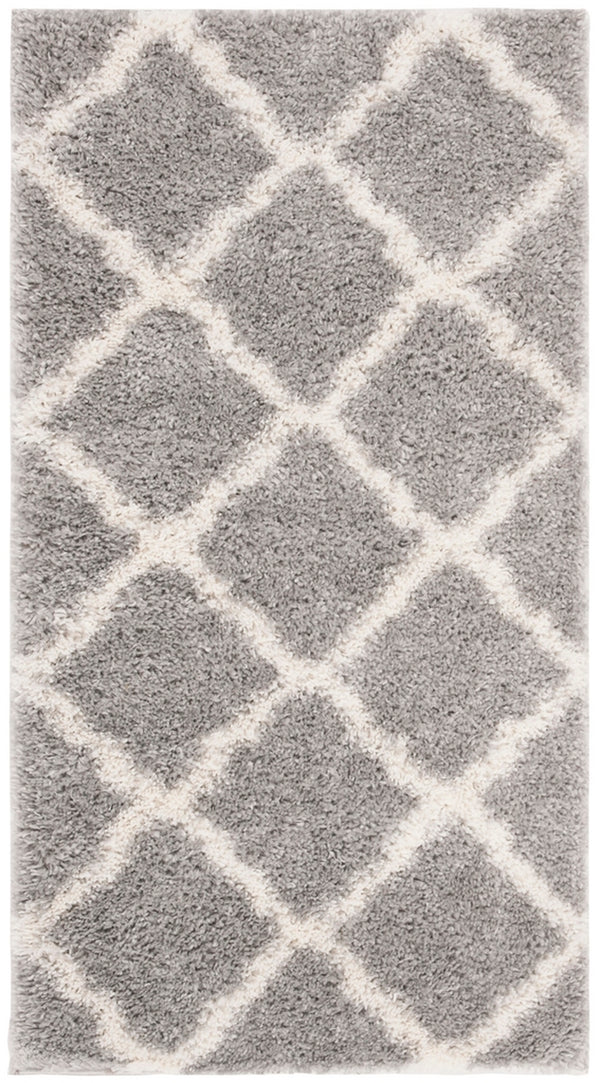 Parma Shag 521 Shag & Flokati Power Loomed Polypropylene Pile Rug Grey / Cream